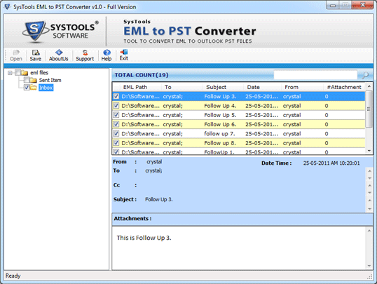 OE EML to PST Converter 1.2