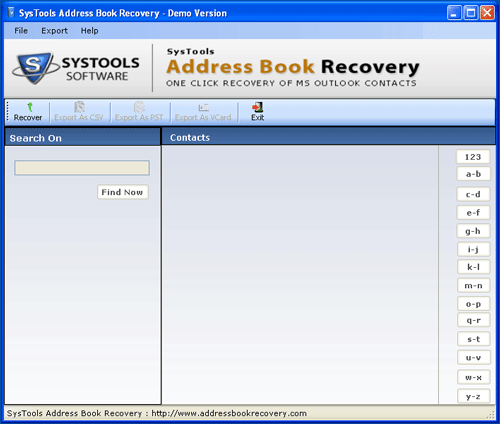 MS Outlook Contacts Recovery