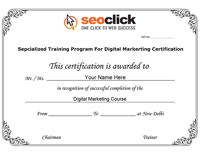 advance seo training certificate