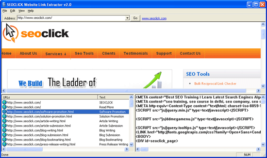 Free Website Link Extractor screen shot
