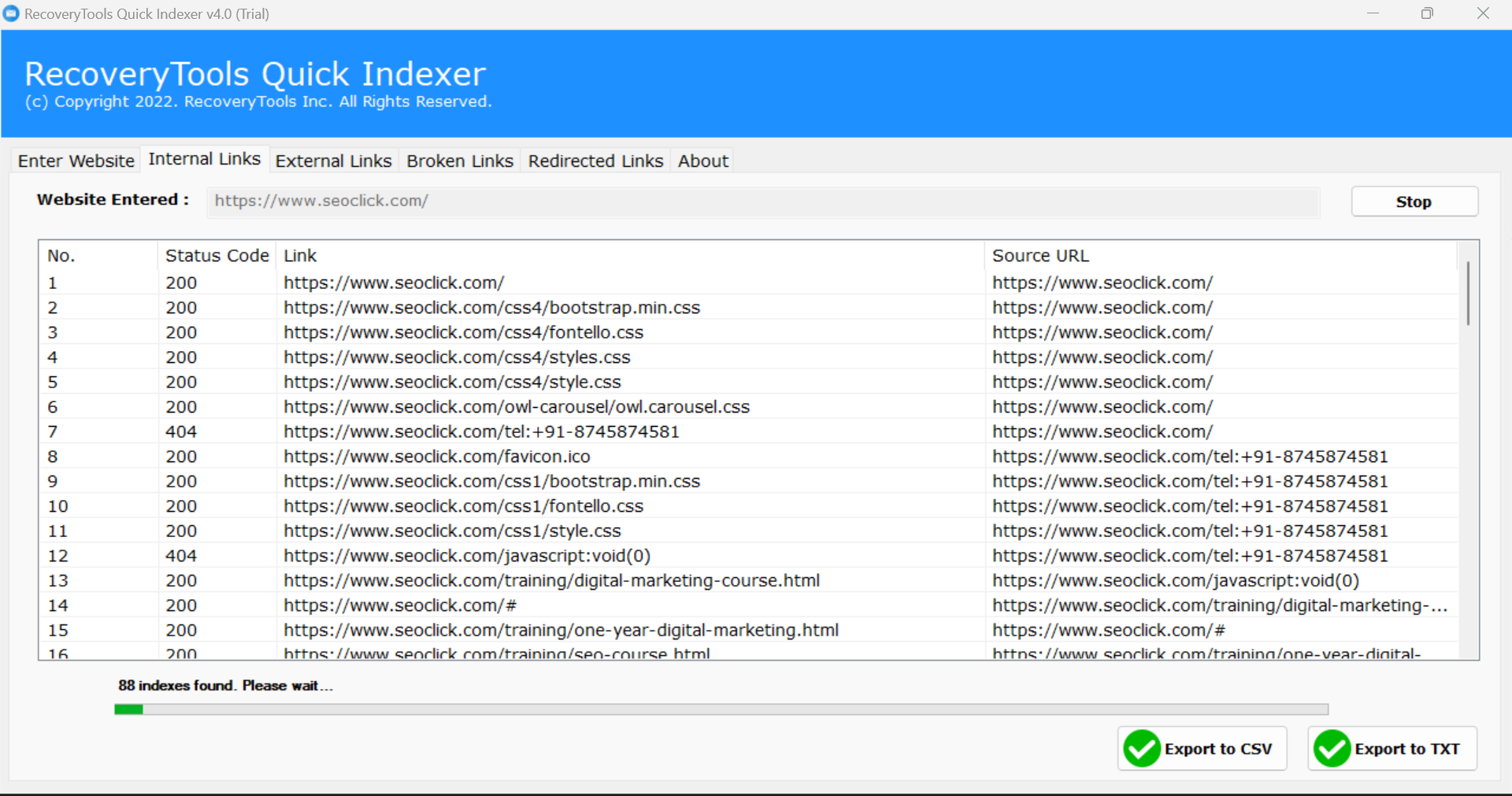internal links