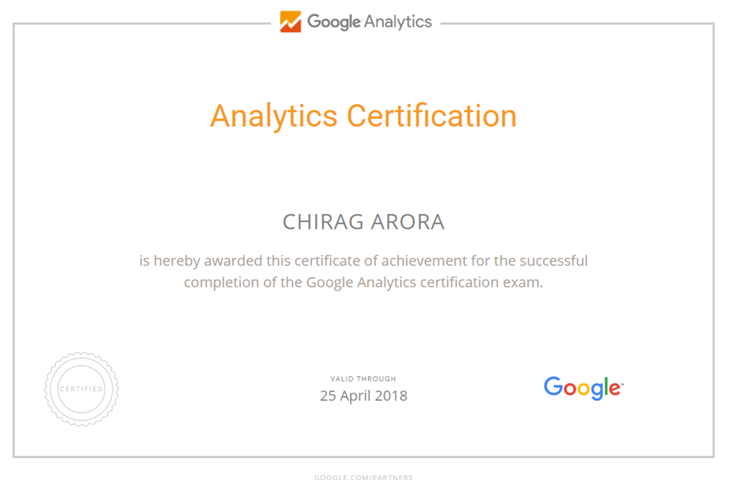 Analytics Certification