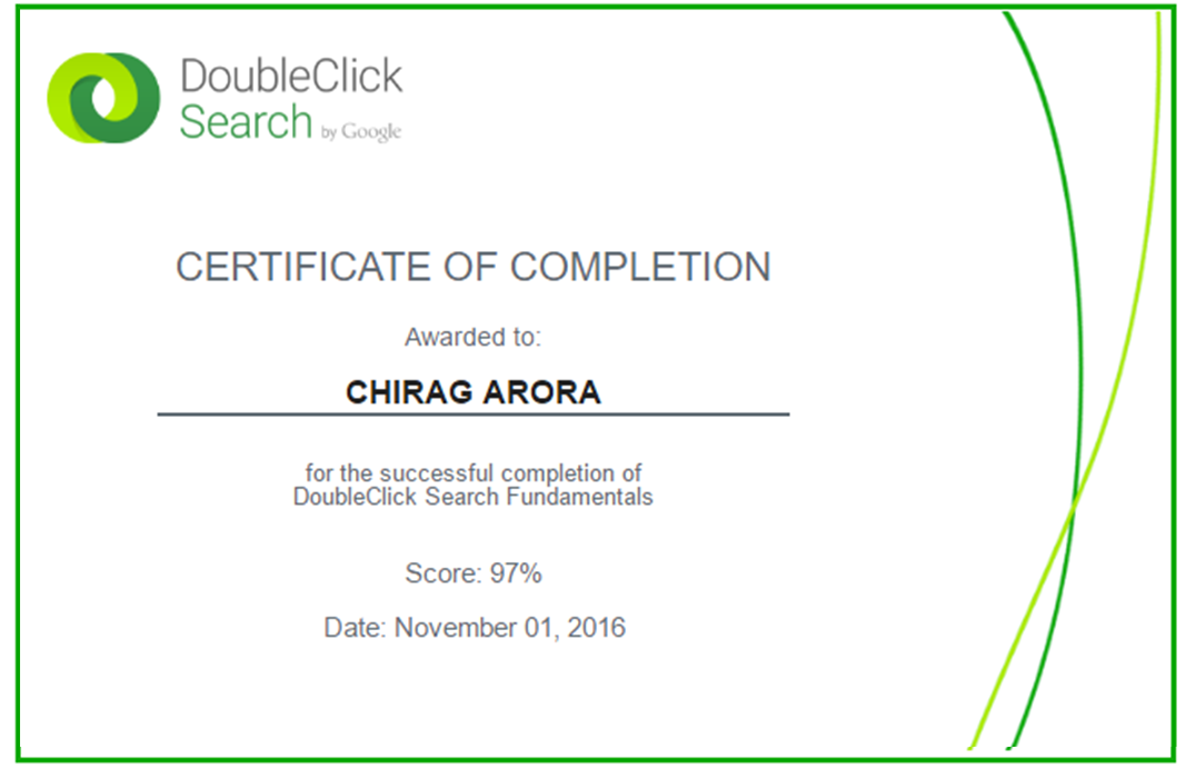 Double Click Search Certification